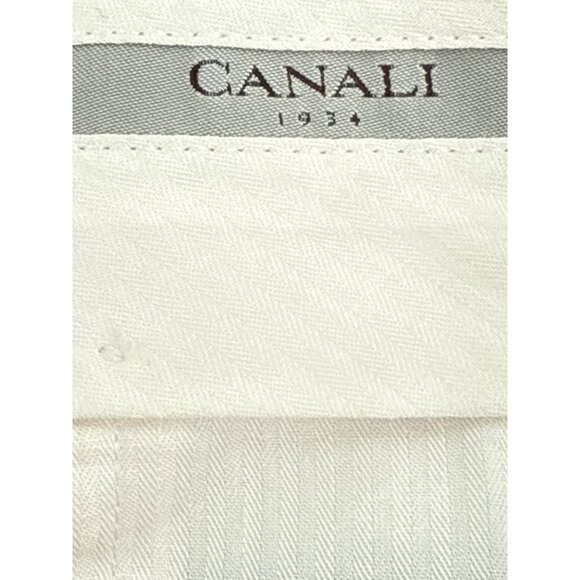 Canali Mens Wool Dress Pants Blue Flat-Front 40x29 - Picture 5 of 6